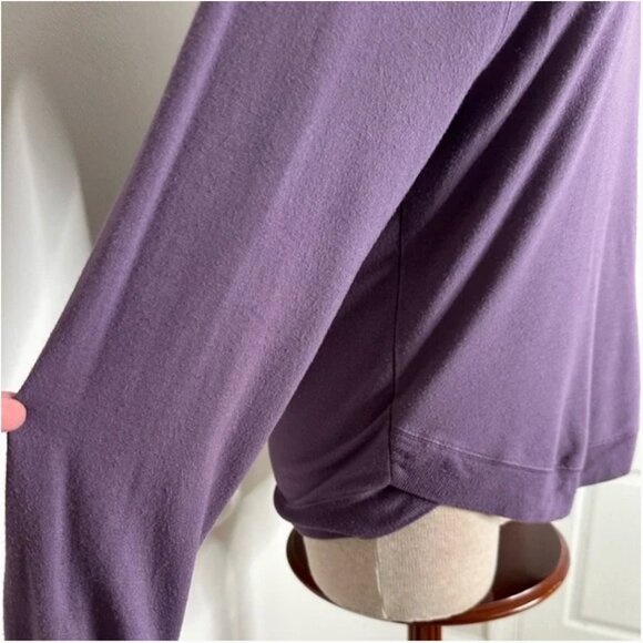 Athleta Women's Beyond Soft Pullover Sweatshirt | Plum Purple | Petite Medium - Picture 5 of 7